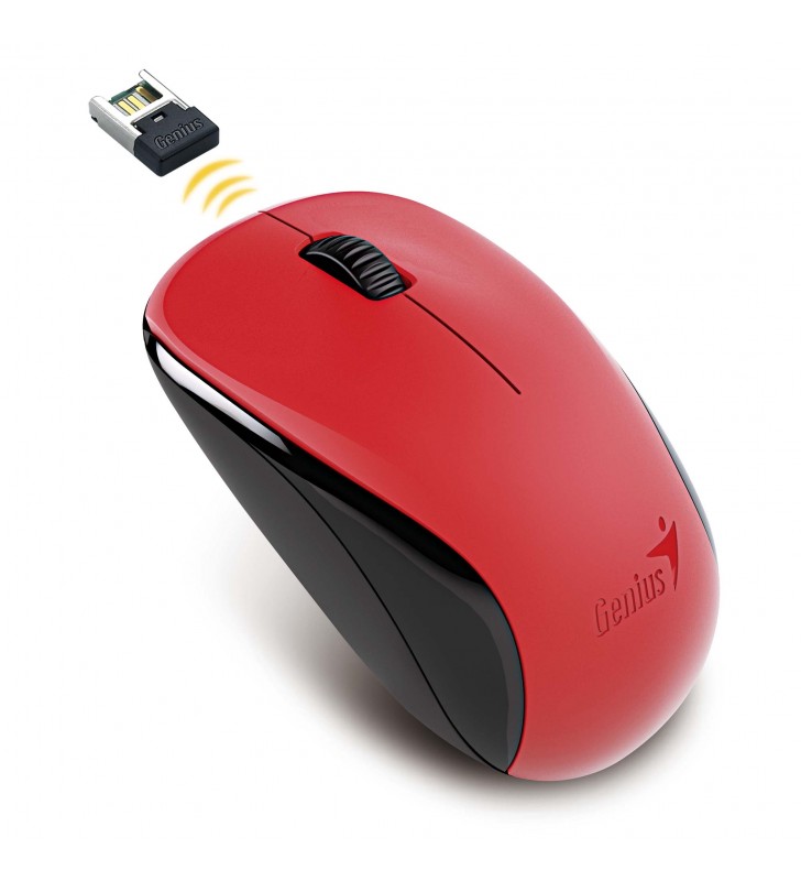 Mouse genius wireless, 1000dpi, 3 butoane, 1 rotita scroll, red, "nx-7000" "31030109110" (include timbru verde 0.1 lei)