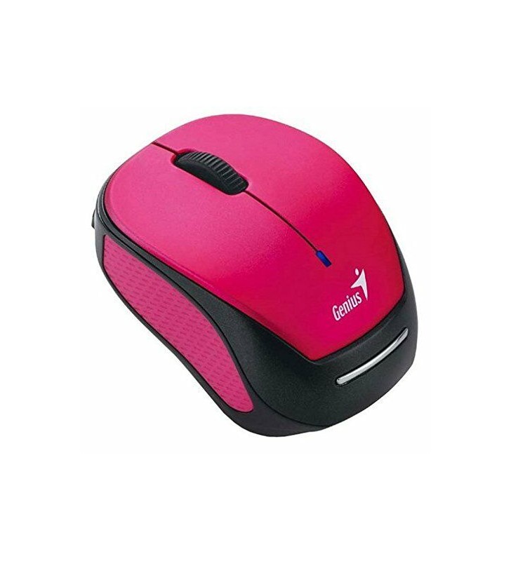 Mouse genius wireless. 1200dpi, 3 butoane, 1 rotita scroll, black &amp pink, acumulator incarcare usb, "micro traveler 9000r"