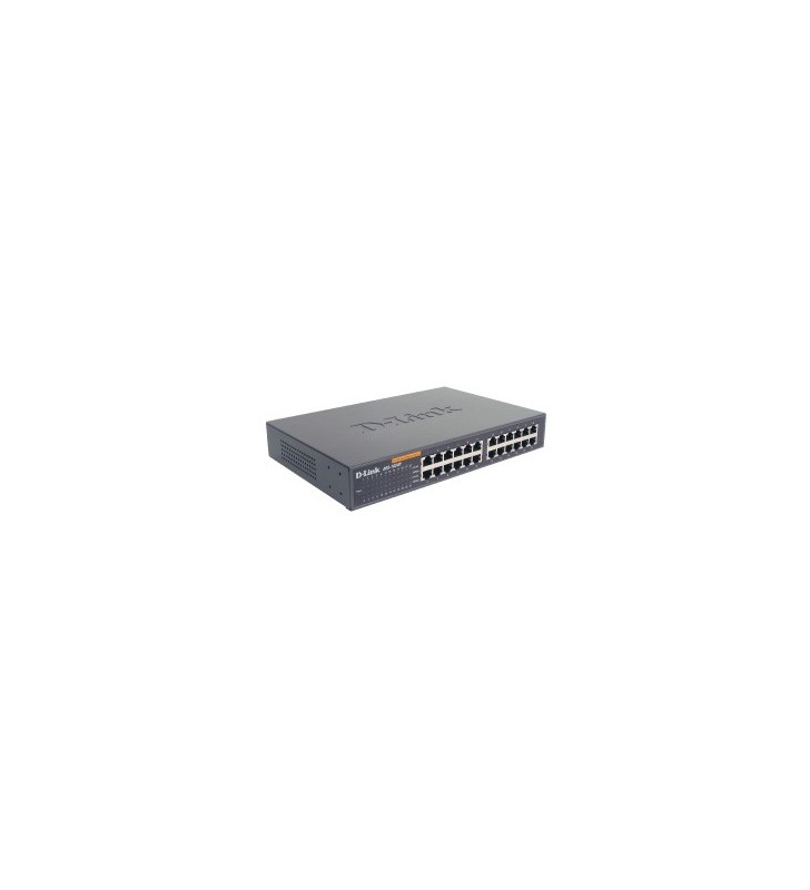 D-Link 24-port 10 100M NWay Desktop - Internal PSU (incl. 19" rack mount kit) Fara management