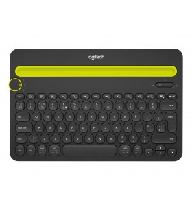 Logitech k480 tastatură pentru terminale mobile qwerty us international negru, galben bluetooth