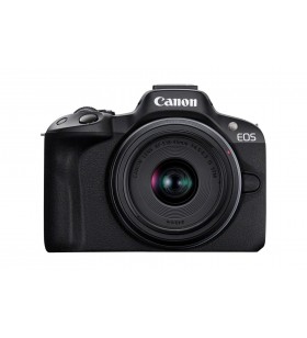 Canon EOS R50, Black + RF-S 18-45mm F4.5-6.3 IS STM Kit MILC 24,2 MP CMOS 6000 x 4000 Pixel Negru
