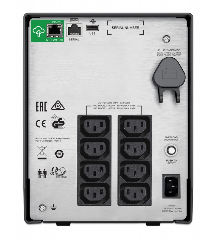 APC SMC1500IC surse neîntreruptibile de curent (UPS) Line-Interactive 1500 VA 900 W 8 ieșire(i) AC