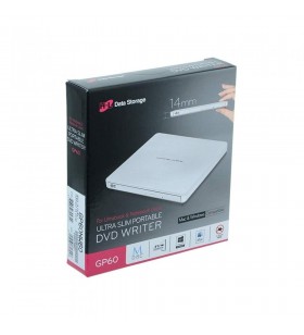 Ultra slim portable dvd-r white hitachi-lg gp60nw60.auae12w, gp60nw60 series, dvd write /read speed: 8x, cd write/read speed: 24