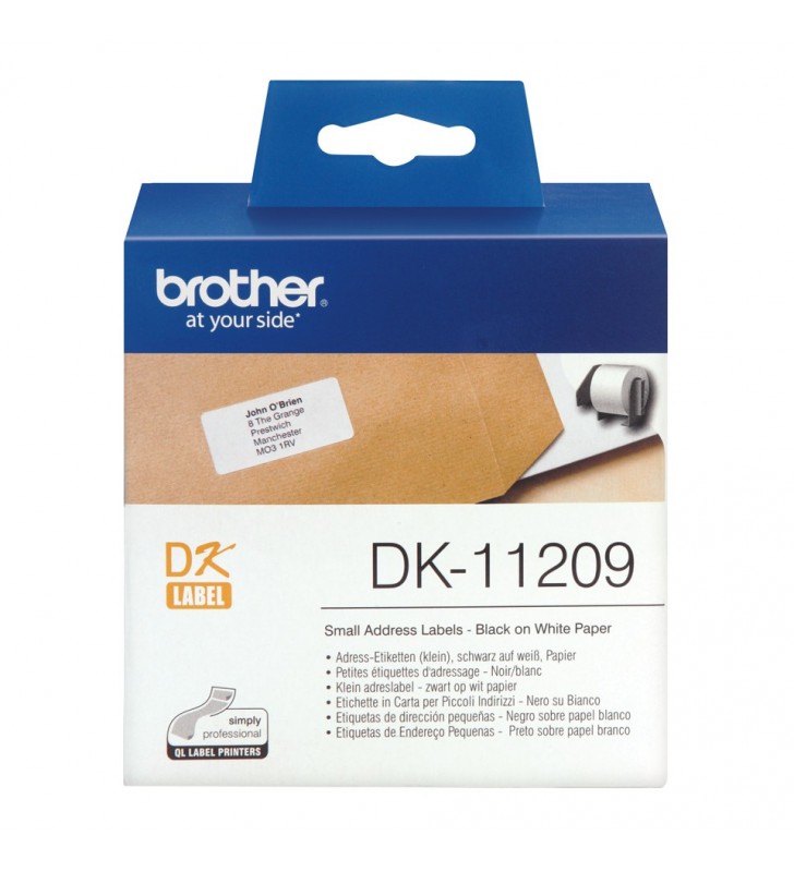 Brother dk-11209 benzi pentru etichete negru pe alb