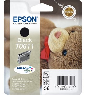 Epson teddybear cartuş black t0611 durabrite ultra ink
