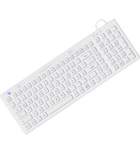 KeySonic KSK-6031INEL tastaturi USB QWERTZ Germană Alb