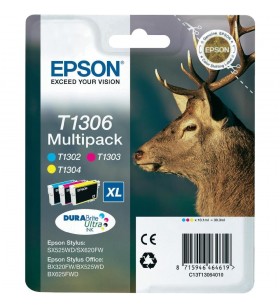 Epson stag multipack 3-coulered t1306 durabrite ultra ink