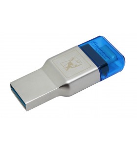 Kingston technology mobilelite duo 3c cititoare de carduri albastru, argint usb 3.2 gen 1 (3.1 gen 1) type-a/type-c