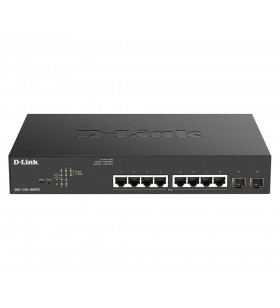 D-Link DGS-1100-10MPV2 Gestionate L2 Gigabit Ethernet (10/100/1000) Power over Ethernet (PoE) Suport 1U Negru