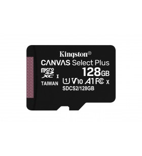 Kingston technology canvas select plus memorii flash 128 giga bites microsdxc clasa 10 uhs-i