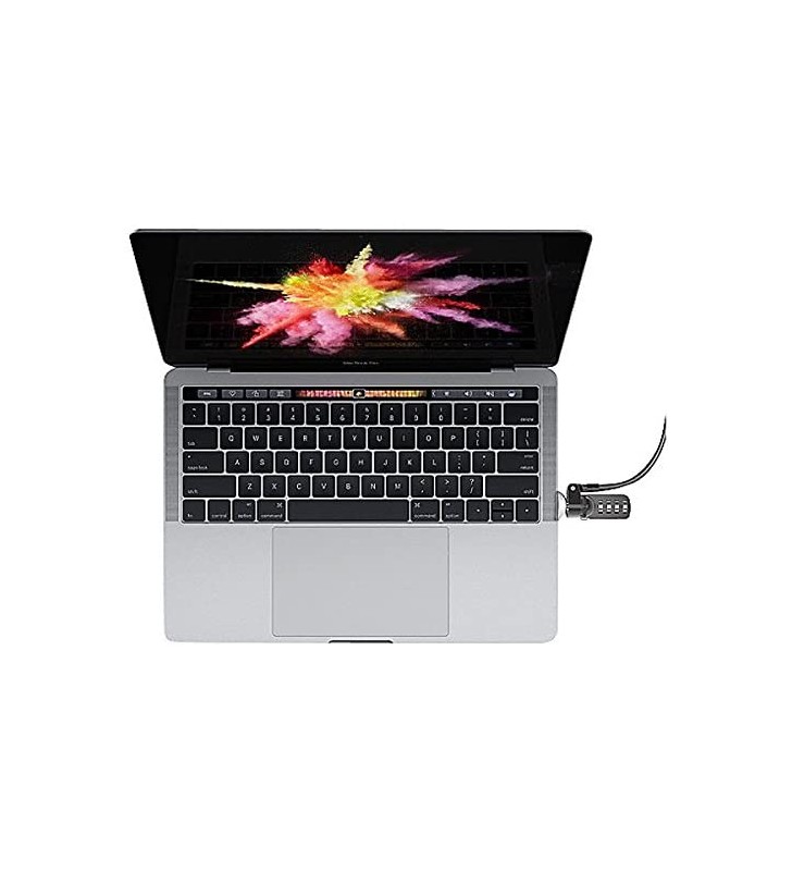 Maclocks ledge lock slot adapter with combination cable lock for 13 and 15" macbook pro models with touch bar