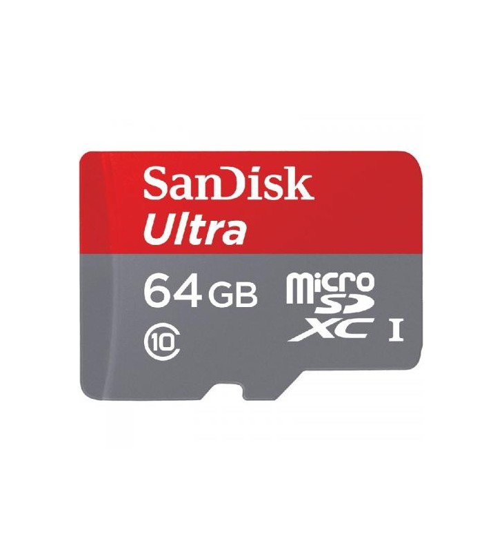 Memory card sandisk ultra microsdxc, 64gb, clasa 10 + adaptor sd