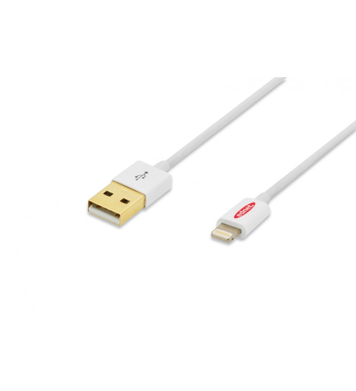 Ednet iphone® lightning-usb sync/charger cable, white