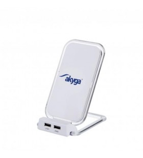 Aky ak-qi-03 akyga wireless induction charger qi ak-qi-03 5v max 1.5a 2x usb 2.0 quick charge