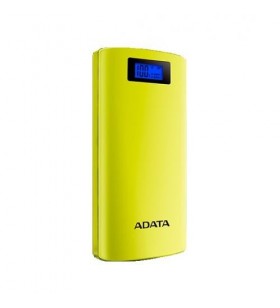 Power bank adata 20000mah, 2 x usb, digital display pt. status baterie, p20000d 20.000 mah, total 2.1a, yellow, "ap20000d-dgt-5