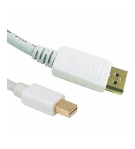 1m mdp 1.2 to dp cable white/m/m - gold