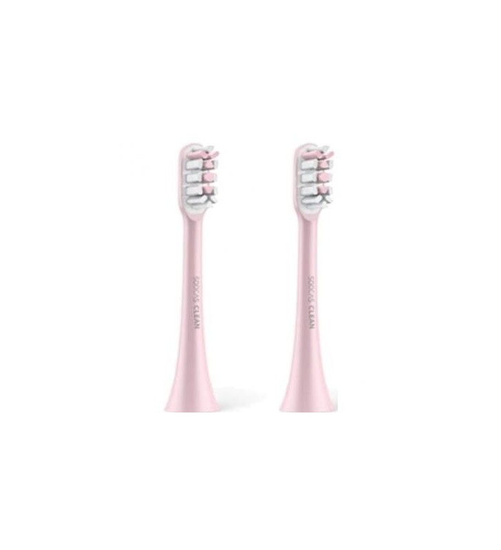 Electric toothbrush acc head/pink 2pcs soocas