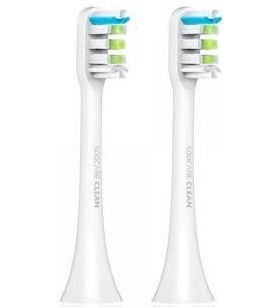 Electric toothbrush acc head/white 2pcs soocas