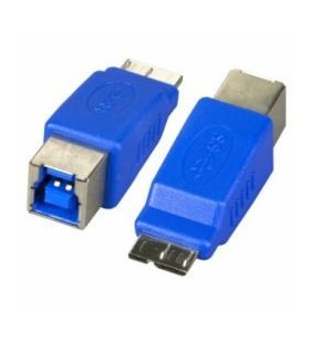 Usb 3.0 adapter b/f-microb/m 5p/5 pack blue gold plated