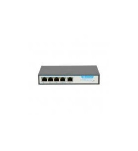 Extralink ex.14305 extralink krios 4-port gbe unmanaged 802.3af/at 150w poe switch + 1xrj45 up-link