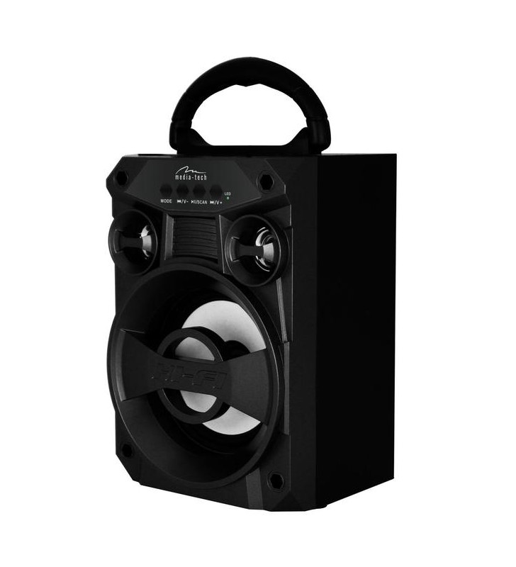 Mediatech mt3155 boombox lt - compact bluetooth soundbox, 6w rms, fm, usb, mp3, aux, microsd