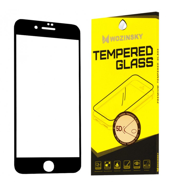 Globaltech 5901836716415 tempered glass full front 5d iphone 7/8 black gt