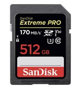 Extreme pro sdxc card 512gb/170mb/s v30 uhs-i u3
