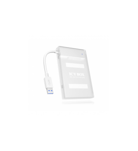 Icybox ib-ac603 cablu adaptor sata la 1xusb 2.0, alb + carcasa hdd alba