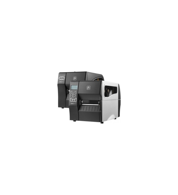 Tt printer zt230 203 dpi, euro and uk cord, serial, usb, and zebranet n print server rest of world, cutter with catch tray