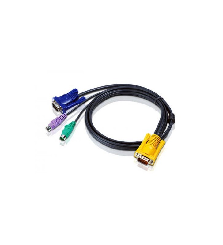 Aten 2l-5206p aten cablu prelungire kvm (hd15-svga, ps/2, ps/2) - 6m
