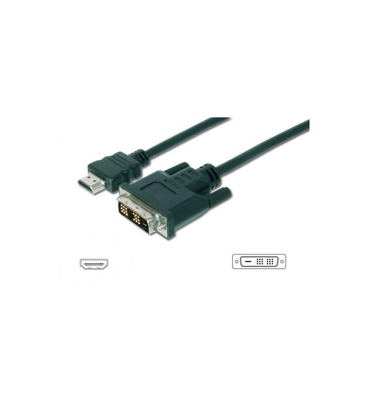 Asm ak-330300-050-s assmann hdmi 1.3 standard adapter cable hdmi a m (plug)/dvi-d (18+1) m (plug) 5m