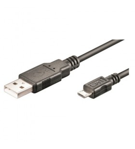 Cablu 1.8m usb / slim micro  -bk/m/m - charge and sync - black in