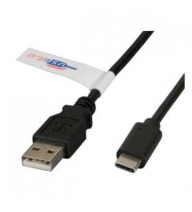 Usb-c 2.0 connection cable, type a/m to type c/m, 1.0m, black