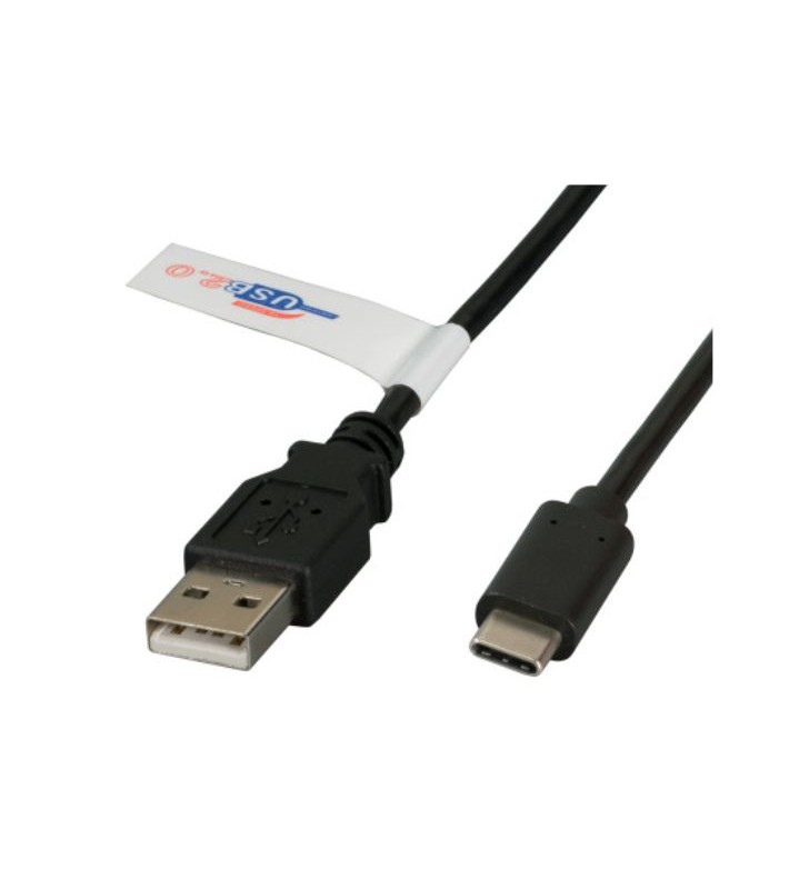 Usb-c 2.0 connection cable, type a/m to type c/m, 1.0m, black