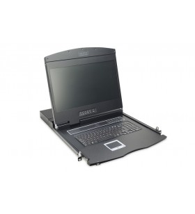 Digitus modular console with 19" tft (48,3cm), 1-port kvm & touchpad, german keyboard