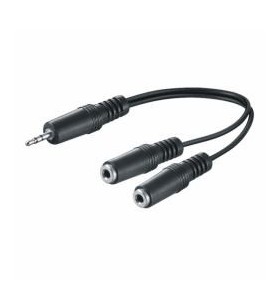 3.5mm jack adapter 0.2m m/f/cable m/f 3pin to 2x2p stereo