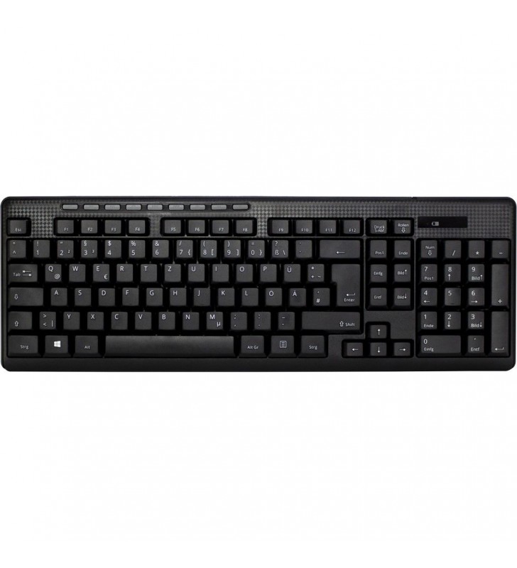 Inter-tech kb-208 wireless keyboard-mouse set black, usb, de (88884074)
