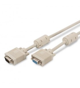 Asm ak-310203-100-e assmann vga extension cable dsub15 m (plug)/dsub15 f (jack) 10,0m grey