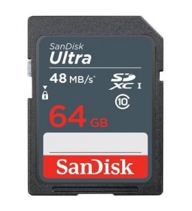Sandisk sdsdunb-064g-gn3in memory card sandisk ultra sdhc 64gb cl10 uhs1, up to 48mbs