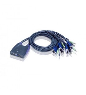 Aten cs64us-at aten cs64us 4-port usb kvm switch, speaker support, 0.9/1.2m cables