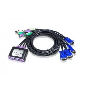 Aten cs64a-a7 aten cs64a 4-port ps/2 kvm switch, speaker support, 1.8m cables