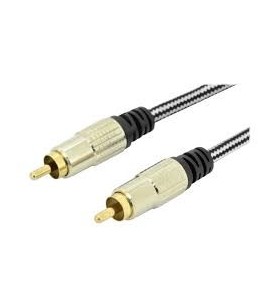 Ednet audio cable 1x rca/m/m 1.5m mono shielded gold