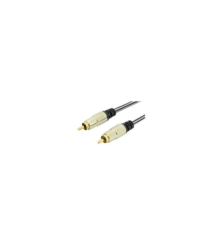 Ednet audio cable 1x rca/m/m 1.5m mono shielded gold
