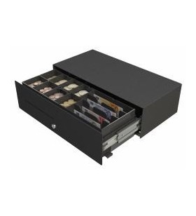 Micro slideout cash drawer rj11/vertical notes black 24v euro st