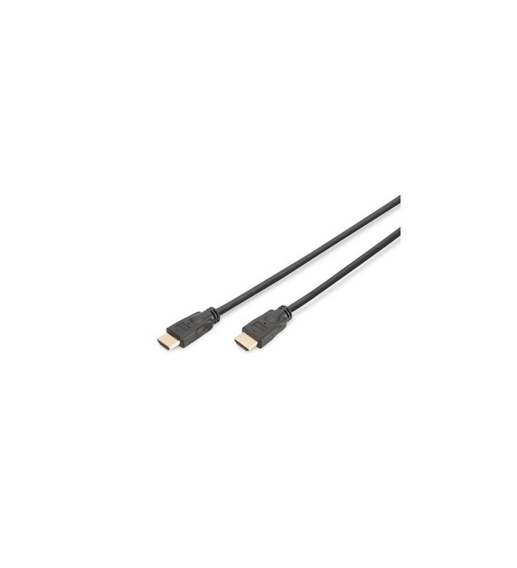 Digitus dk-330123-010-s cable hdmi highspeed with ethernet 4k 60hz uhd type hdmi a/a m/m black 1m