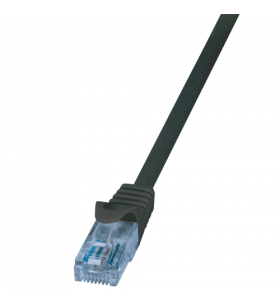 Logilink cp3023u logilink - patch cable cat.6a 10ge home u/utp econline black 0,50m