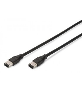 Digitus firewire 400 connection cable, 6pin m/m, 1.8m, ieee 1394-2008, bl