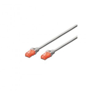 Cat 6 u-utp patch cable cu. pvc/length 0.5m color grey