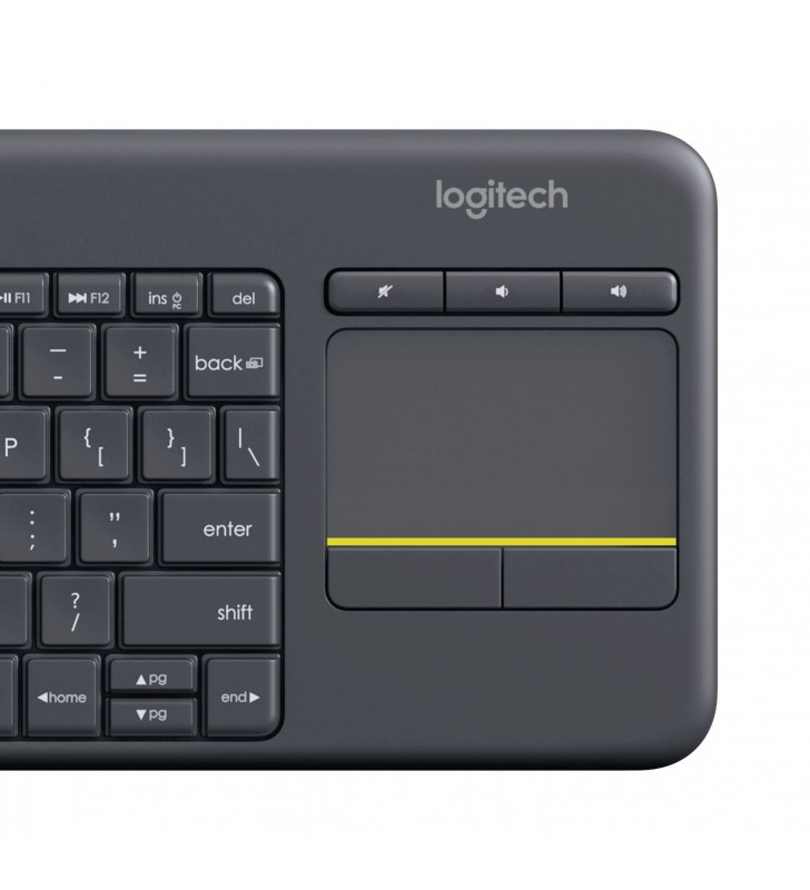 Logitech k400 plus tastaturi rf fără fir azerty flamandă negru