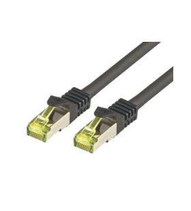 Cat7 s-ftp-pimf-lszh-0.50m-blk/raw cable-26/7-rj45-4p-600mhz